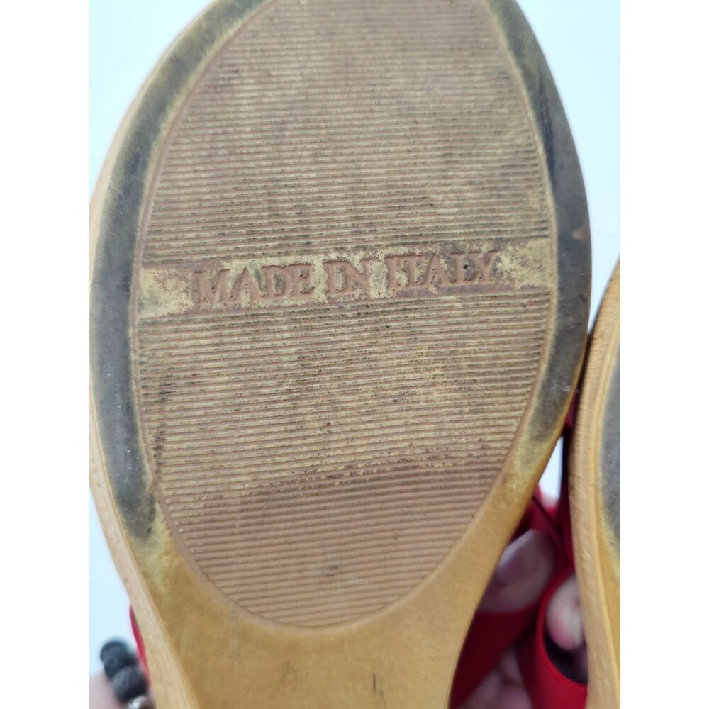 Italian Shoemakers Women's Open Toe Slide Wedge Sandals Size 10 - Picture 9 of 12